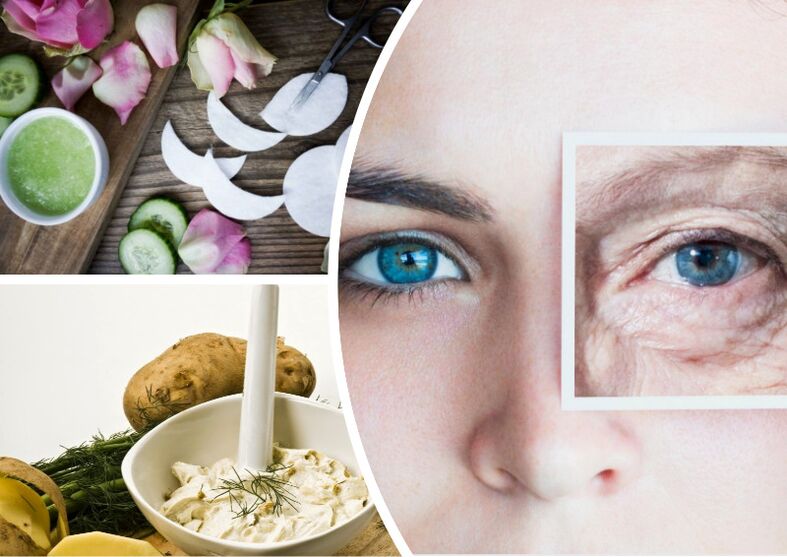 Running the skin around the eyes